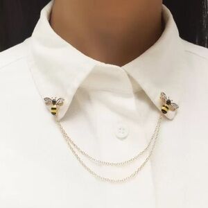 Bee Design Brooch with Gold and Black Accents
